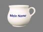 Preview: Mollytasse mit Schrift (1 Zeile) Streublume