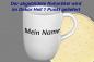 Preview: Cappuccino mit Schrift (1 Zeile) hell 1 Punkt