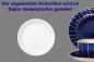 Preview: Dessertteller 19 mit Schrift (1 Zeile) Nadelstreifen blau