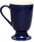 Preview: Fußtasse mit Schrift (1 Zeile) glänzend blau