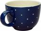 Preview: Jumbotasse mit Schrift (2 Zeilen) blau 1 Punkt