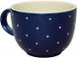 Preview: Jumbotasse mit Schrift (2 Zeilen) blau 1 Punkt
