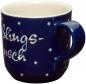 Preview: Coffee mug with font (2 lines) blue 1 point