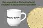 Preview: Kaffeebecher mit Schrift (2 Zeilen) Streublume
