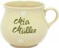 Preview: Mollytasse mit Schrift (2 Zeilen) Gänseblümchen