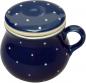Preview: Mollytasse mit Sieb und Deckel blau 1 Punkt
