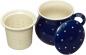 Preview: Mollytasse mit Sieb und Deckel blau 1 Punkt
