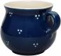 Preview: Mollytasse mit Schrift (2 Zeilen) blau 3 Punkt
