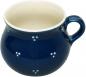 Preview: Mollytasse mit Schrift (2 Zeilen) blau 3 Punkt