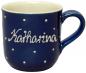 Preview: Coffee mug with font (1 line) blue 1 point