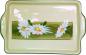 Preview: Platte 19 eckig Dekor Margueritenblume