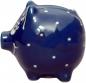 Preview: Sparschwein klein blau 1 Punkt