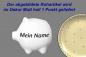 Preview: Sparschwein mittel mit Schrift (1 Zeile) matt hell 1 Punkt