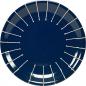 Preview: Teller 24 flach Nadelstreifen blau