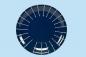 Preview: Teller 24 flach Nadelstreifen blau