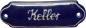 Preview: Türschild mit Schrift (1 Zeile) glänzend blau