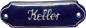 Preview: Türschild mit Schrift (1 Zeile) blau 3 Punkt