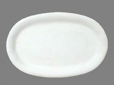 Platte 37 oval matt hell 1 Punkt