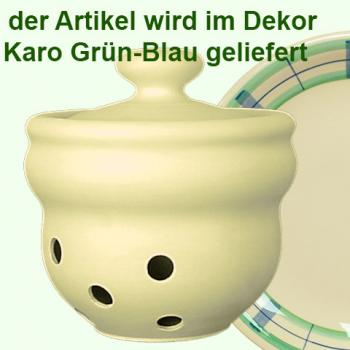 Kartoffeltopf karo grün-blau