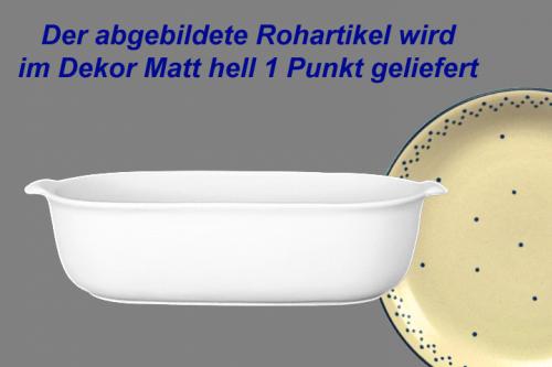 Auflaufform 30 matt hell 1 Punkt