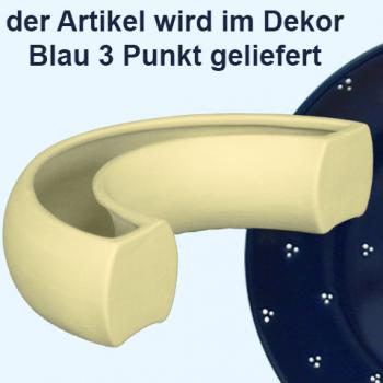 Blütenkranz Halb blau 3 Punkt
