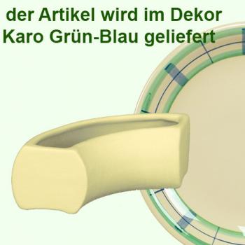 Blütenkranz Viertel karo grün-blau