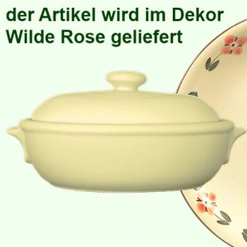 Brottopf groß mit Schrift (1 Zeile) Wilde Rose
