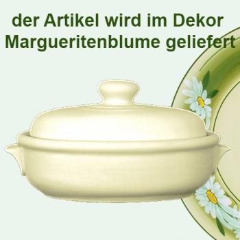 Brottopf klein mit Schrift Dekor Margueritenblume