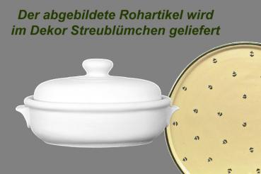 Brottopf klein mit Schrift (1 Zeile) Streublume