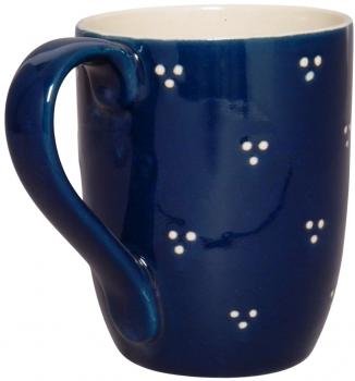 Cappuccino mit Schrift (2 Zeilen) blau 3 Punkt