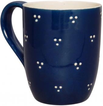 Cappuccino mit Schrift (1 Zeile) blau 3 Punkt
