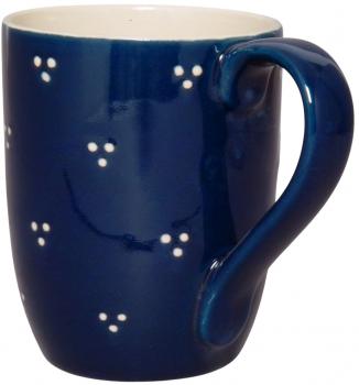 Cappuccino mit Schrift (2 Zeilen) blau 3 Punkt