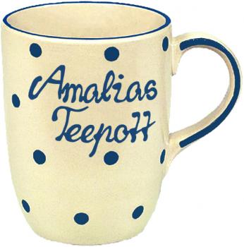 Cappuccino mit Schrift (2 Zeilen) Elli blau
