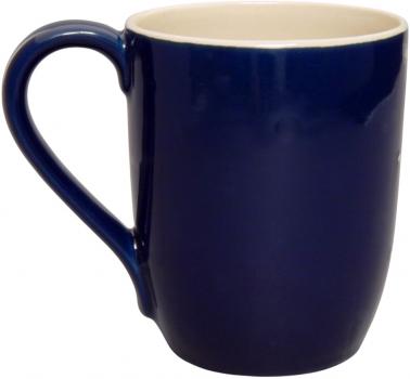 Cappuccino mit Schrift (2 Zeilen) glänzend blau