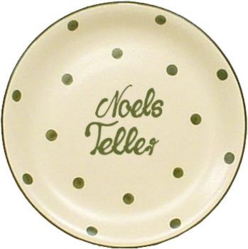 Dessertteller 19 mit Schrift (2 Zeilen) Elli grün