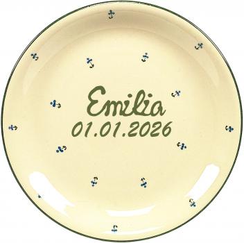 Dessert Plate 19 mit Schrift (2 Zeilen)
