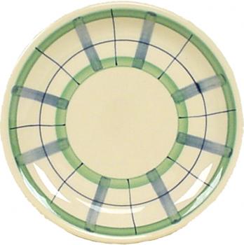Dessertteller 19 karo grün-blau