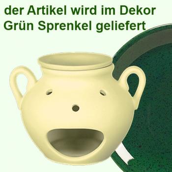 Duftlampe grün Sprenkel