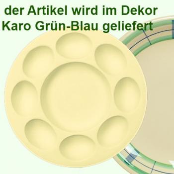 Eierteller karo grün-blau