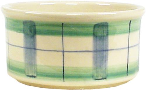 Fischbüchse rund karo grün-blau