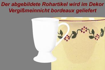 Fußtasse Vergissmeinnicht bordeaux