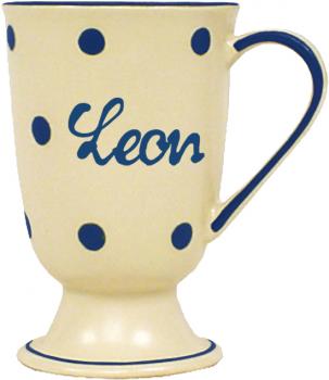 Fußtasse mit Schrift