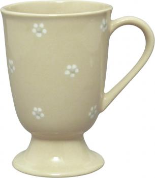 Fußtasse glänzend weiß