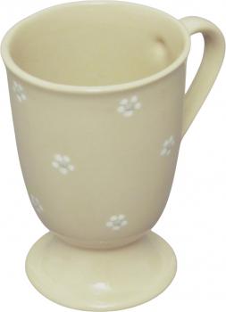 Fußtasse glänzend weiß