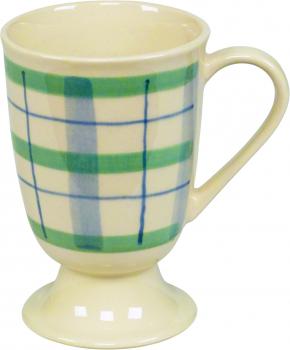 Fußtasse karo grün-blau