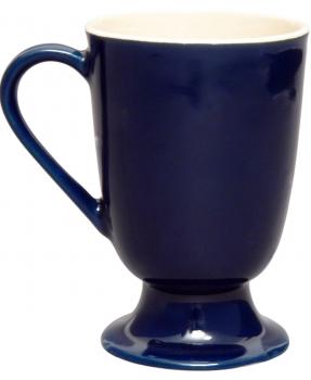 Fußtasse mit Schrift (1 Zeile) glänzend blau