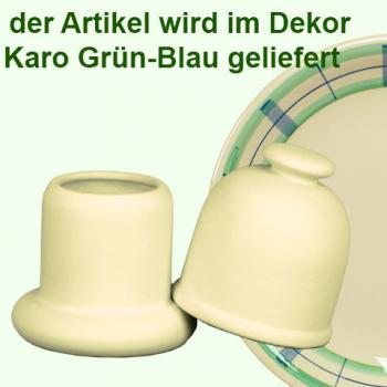 Gewürzdose II karo grün-blau