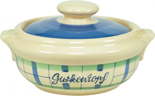 Gurkentopf karo grün-blau