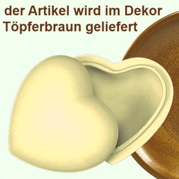 Herzdose braun
