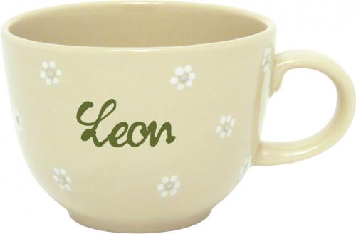 Jumbotasse mit Schrift Gänseblümchen 1 Zeile